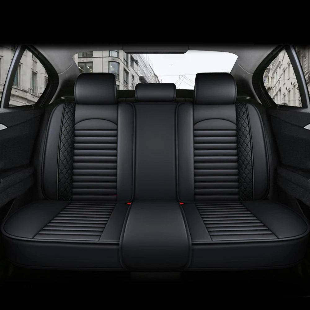 5-Seats PU Leather Universal Car Seat Covers Full set Front Rear Seat Cushion Anti-scratch Protection For Sedan SUV Seat