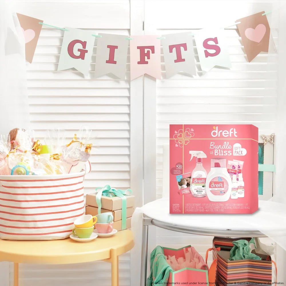 Baby Gift Set with Laundry Detergent Stain Remover Hypoallergenic Fresh Scent Infant Essentials 16 Loads Surface Cleaner Coupons