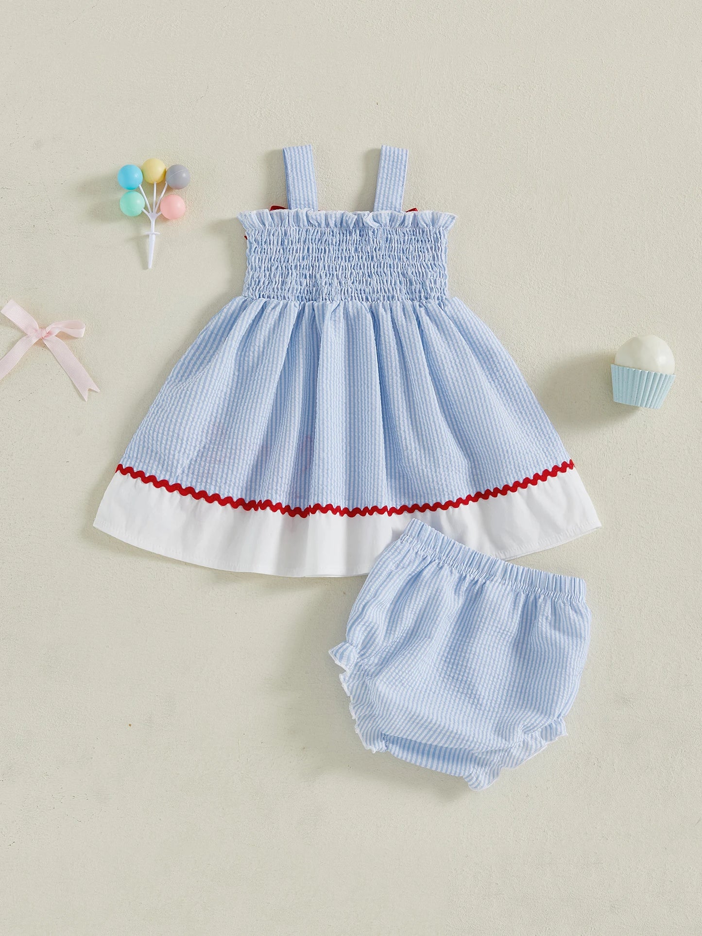 Toddler Girls Summer Outfits Sleeveless Watermelon Embroidery Floral Tank Tops and Ruffle Shorts Sets with Bow Headband