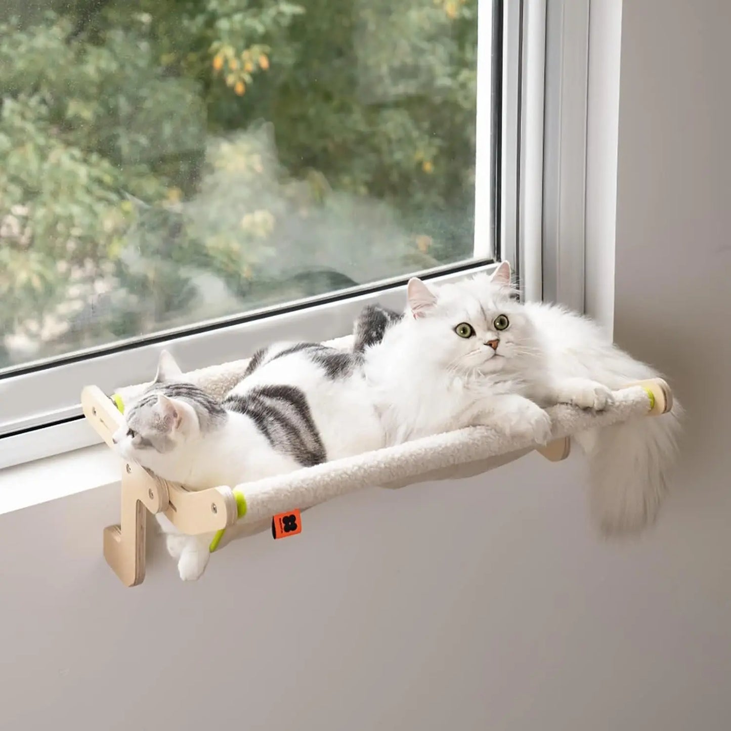 Mewoofun Cat Window Perch Lounge Mount Hammock Bed Beige