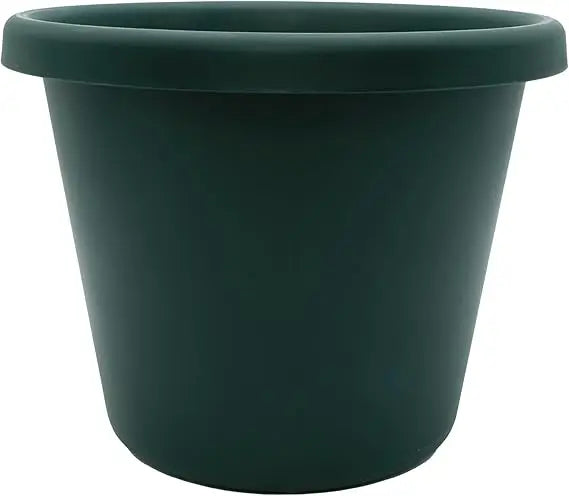 The HC Companies Classic Round Plastic Plant Pot w/Rolled Rim - Lightweight & UV Resistant Flower Pot for Herbs & More - Outdoor