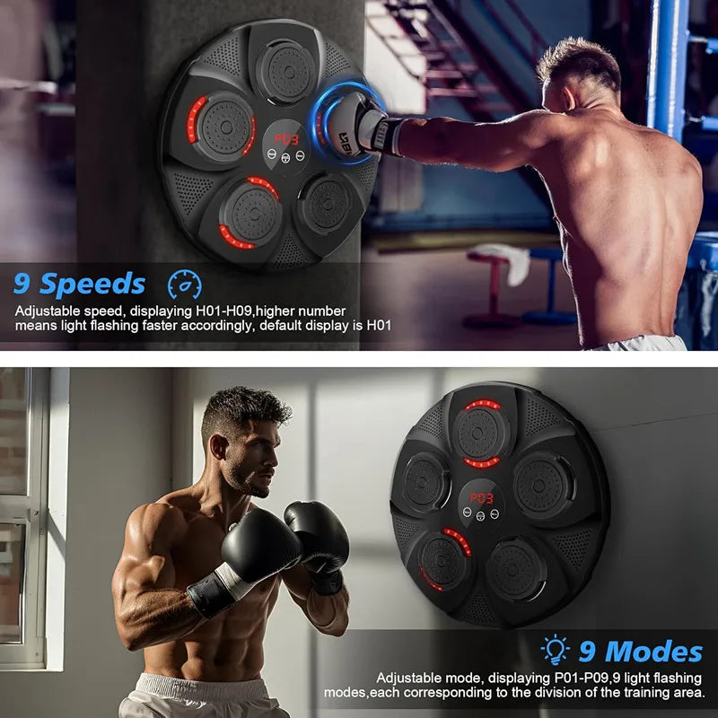 Musical boxing machine with gloves | high quality electronic boxing training target | easy to install | gift | agility training