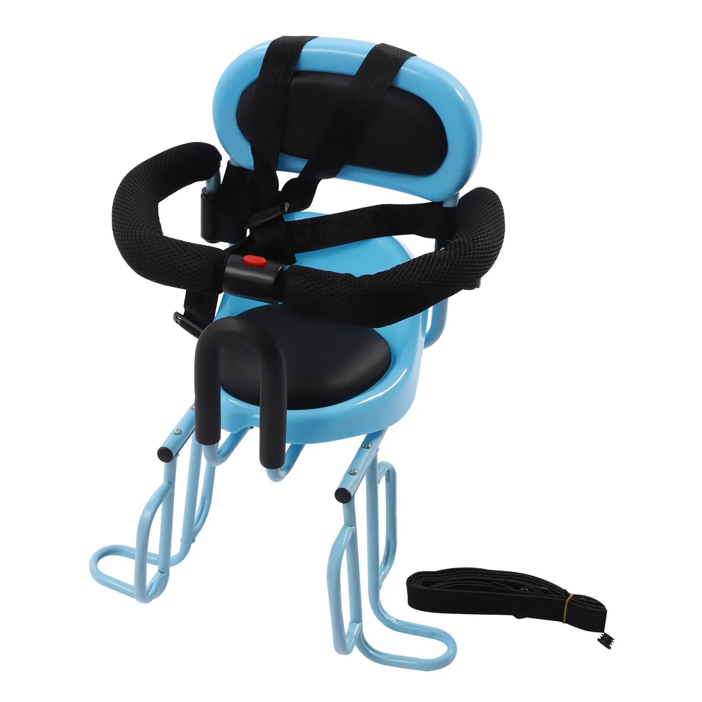 Universal Toddler Bike Seat Safety Child Bike Seat Attachment Front Bicycle Carrier Children's Rear Mounted Bicycle Saddle Blue
