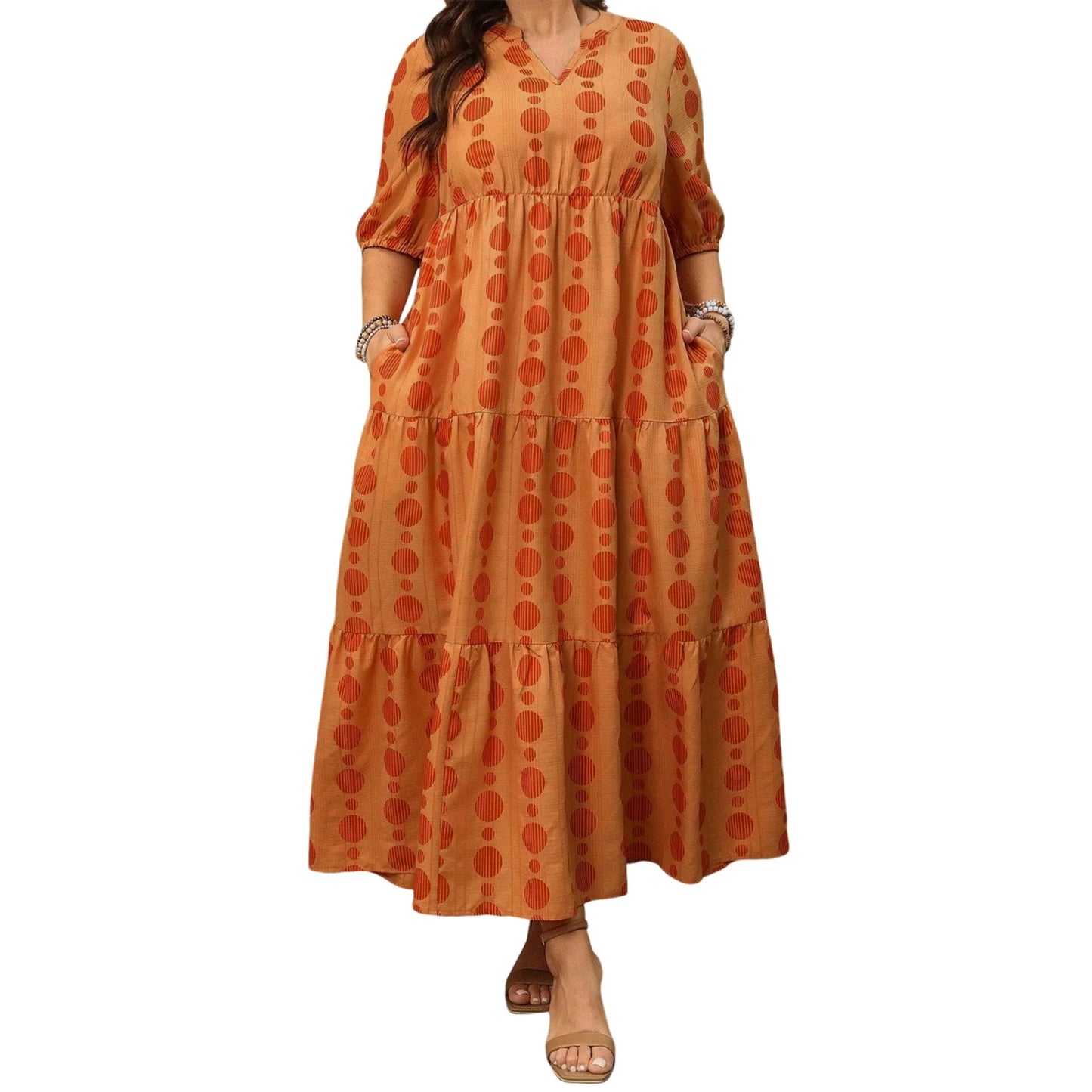 Women s Maxi Dress Stylish Sleeveless Floral Print V Neck A-Line Summer Dress with Side Pockets and Belt