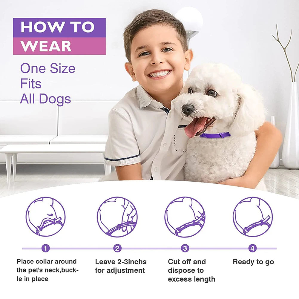 3pcs/pack Portable Pet Dogs Calming Collars Long Lasting Stress Anxiety Relief Pet Neck Accessories For Dogs