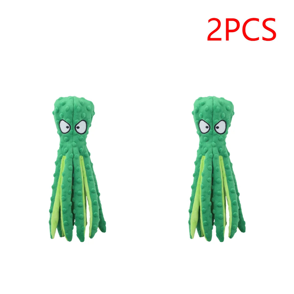 1/2PCS Pet Plush Dog Toy Voice Octopus Shell Puzzle Toy Bite Resistant Interactive Pet Dog Teeth Cleaning Chew Toy Pet Supplies