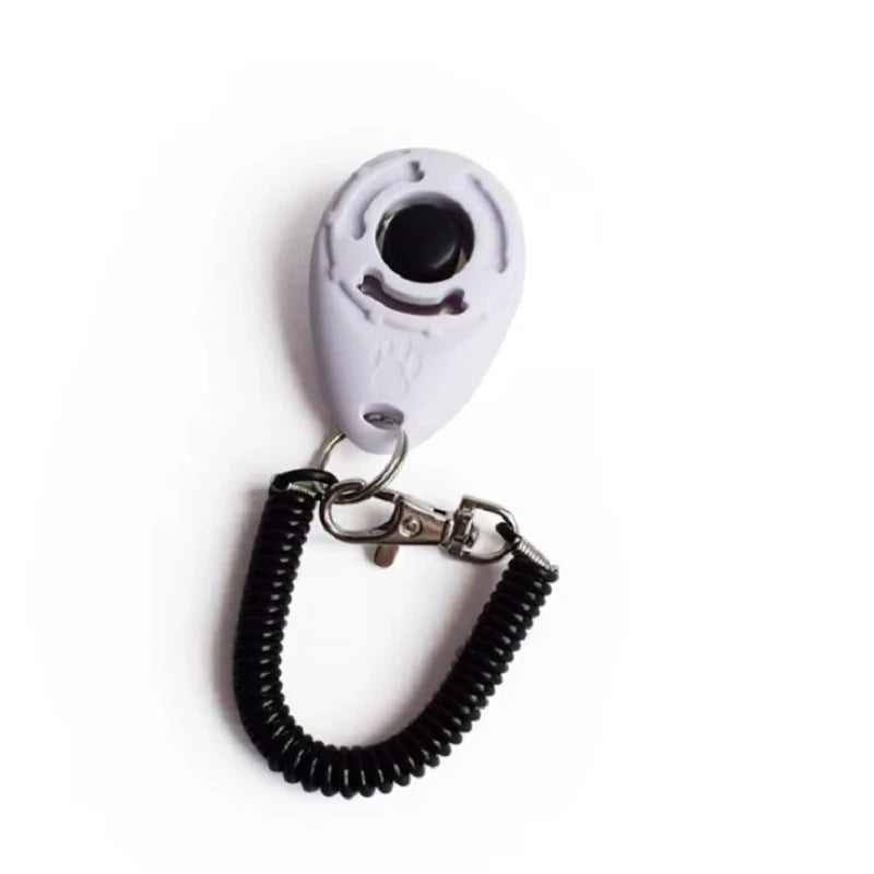 Dog Training Clicker Aid Adjustable WristStrap Sound Plastic Pet Cat Click Trainer Key Chain Dog Repeller Dog Supplies 