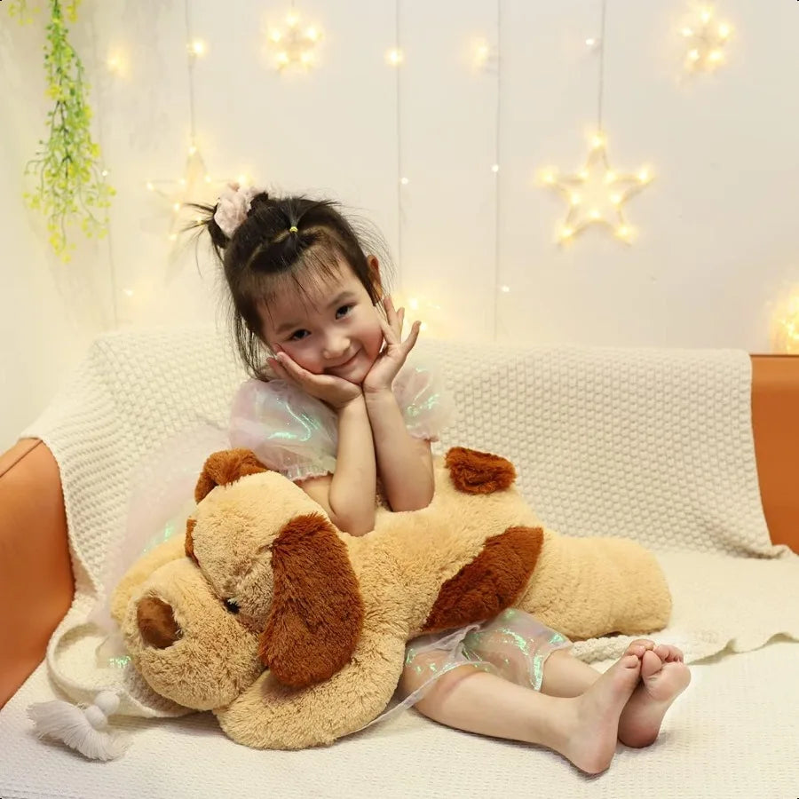 26.8 inch 5 lbs Dog Weighted Stuffed Animals Large Weighted Plush Animal Cute Plush Toy Pillow Gifts for Adults Boys and Girls