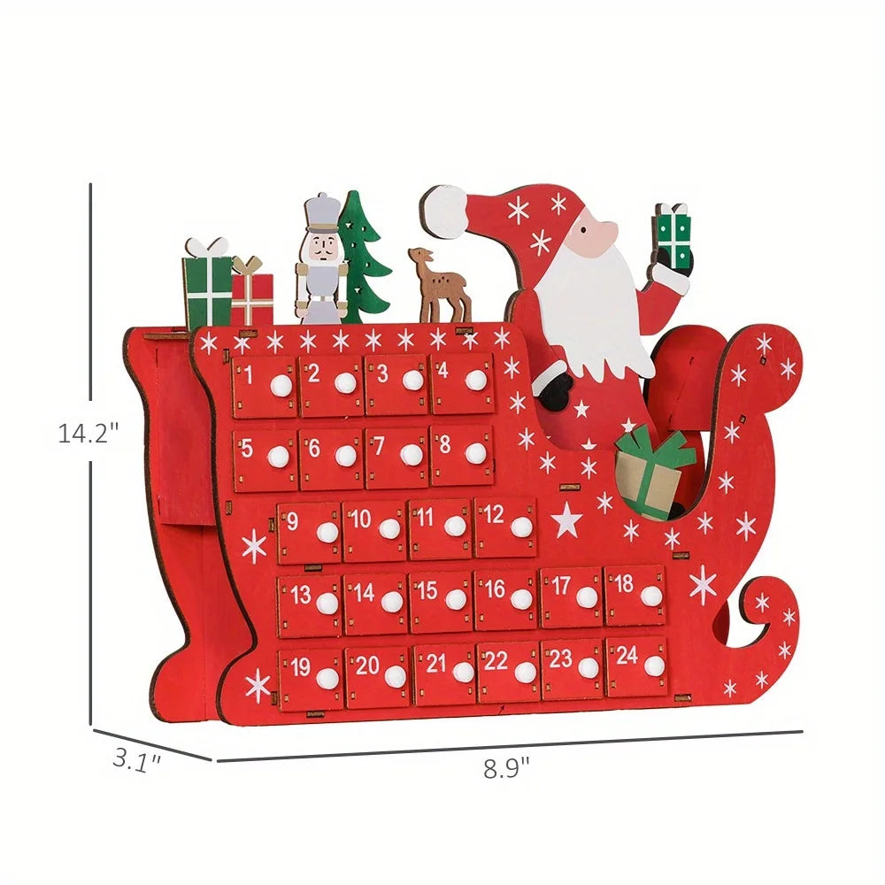 Christmas Advent calendar with 24 drawers, Christmas gifts