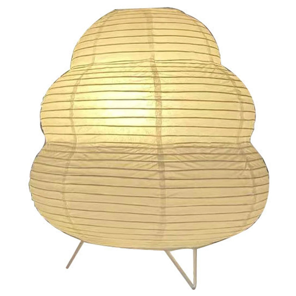 Bedside Study Table Lamp Rice Paper Desktop Decorative Lantern Light Handmade Simple LED Lighting Lamp for Living Room Bedroom