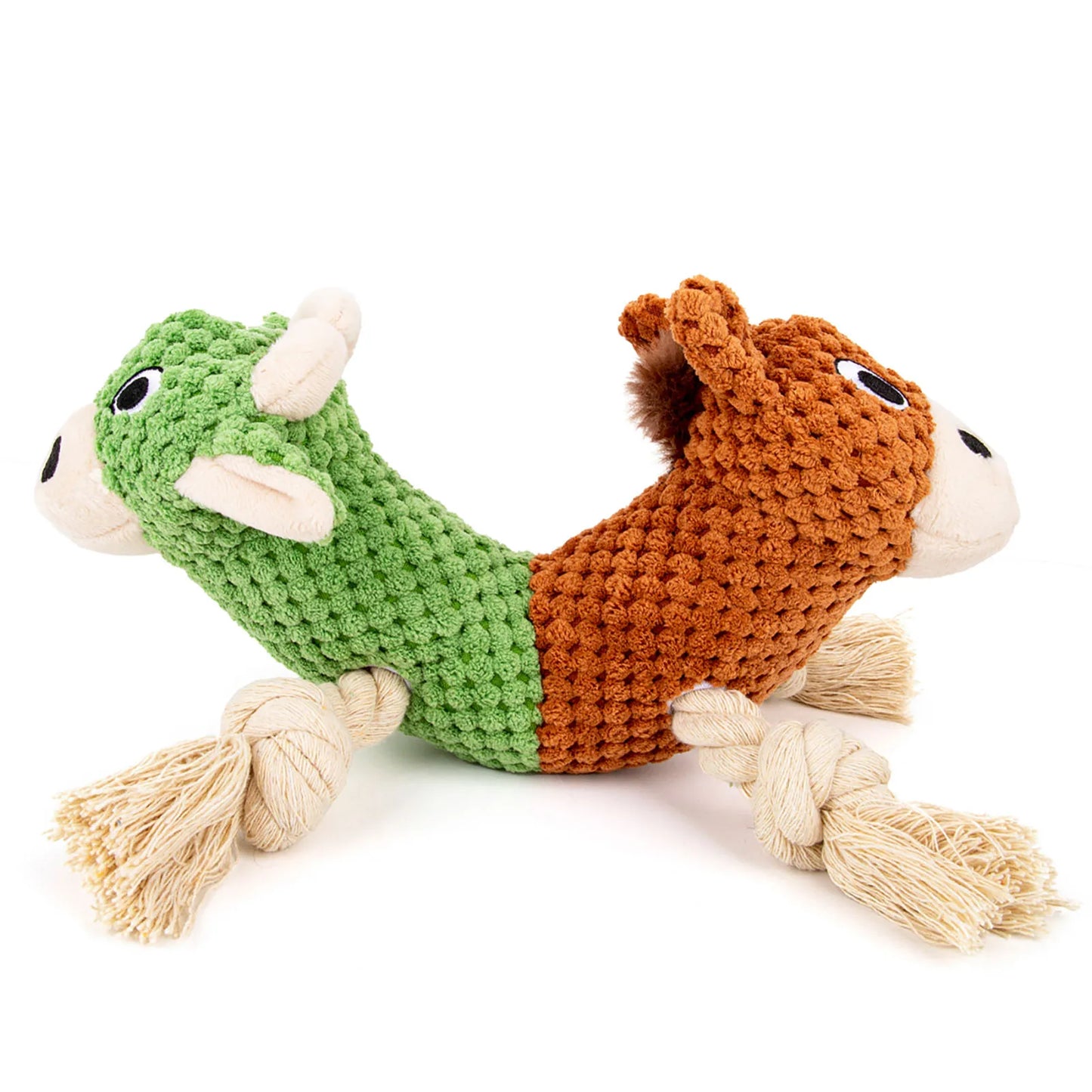 Squeaky Dog Squeaky Dog Cow and Horse Double Headed Plush Dog Chew for Small Medium Large Dogs Plush Squeaky Dog