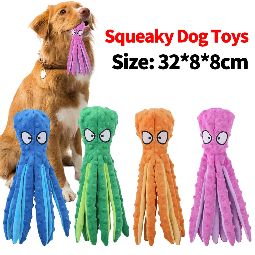 1/2PCS Pet Plush Dog Toy Voice Octopus Shell Puzzle Toy Bite Resistant Interactive Pet Dog Teeth Cleaning Chew Toy Pet Supplies