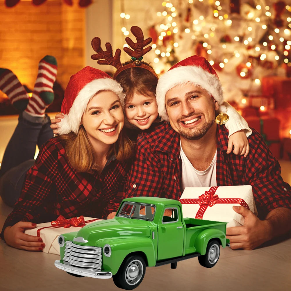 Little Green Toy Trucks for Kids Ages 2 3 4 5 6 7 8 Year Old Boys Girls, 1:32 Alloy Kids Car Toy Driveable, Car Door Can Open