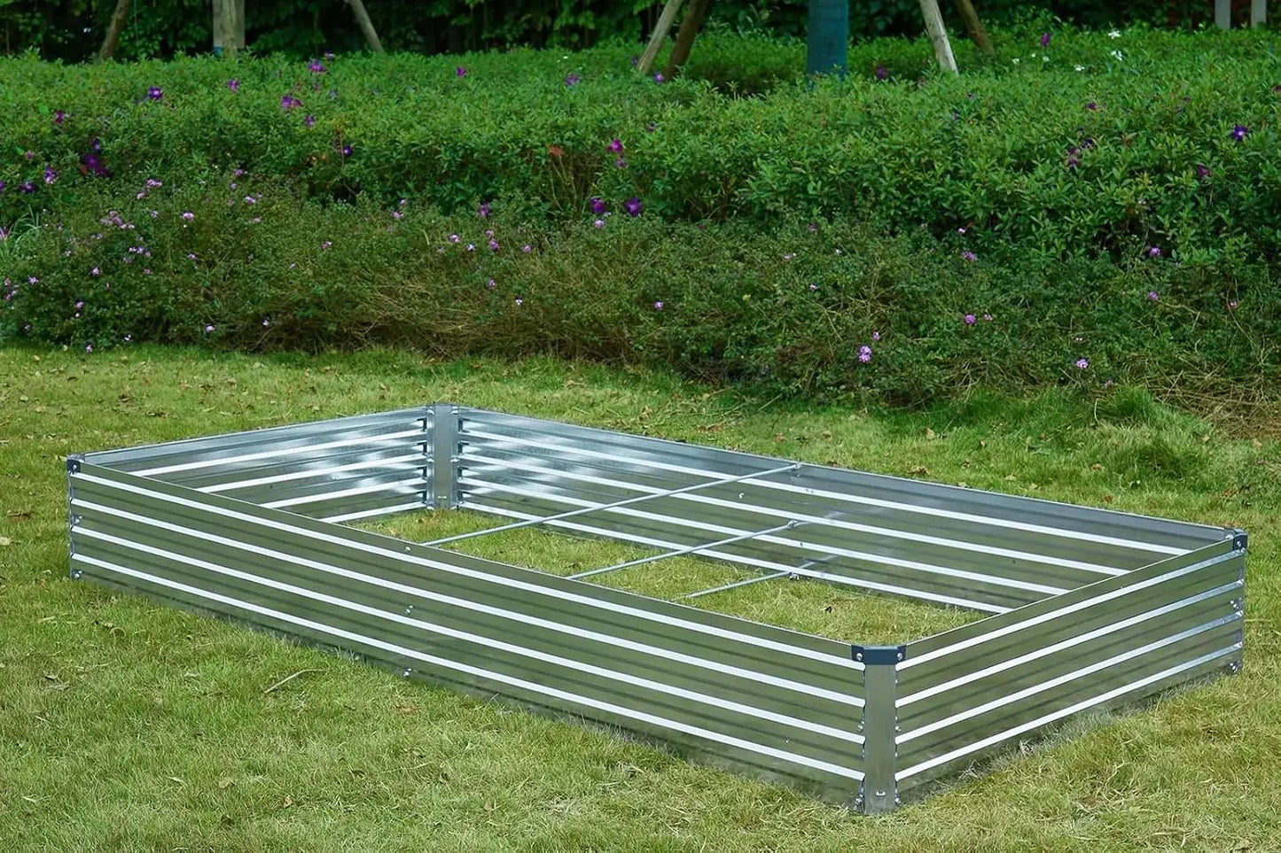 Best Seller 2 Pack 6x3x1FT Galvanized Raised Garden Beds Kit Outdoor Metal Gardening Planter Box for Vegetable Elevated Flower H