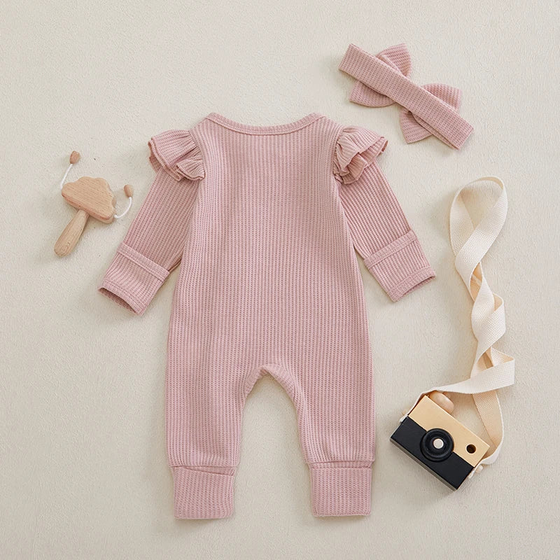 Toddler Girl 2-Piece Winter Outfits Cozy Fleece Hoodie and Pants Set with Matching Headband Baby Clothes for Cold Weather