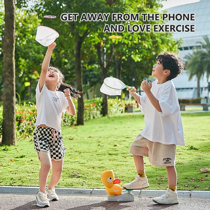 Kids Air Rocket Launcher Toy Outdoor Soaring Rocket Flying Disc Interactive Games Movement Ability Development Children Gift