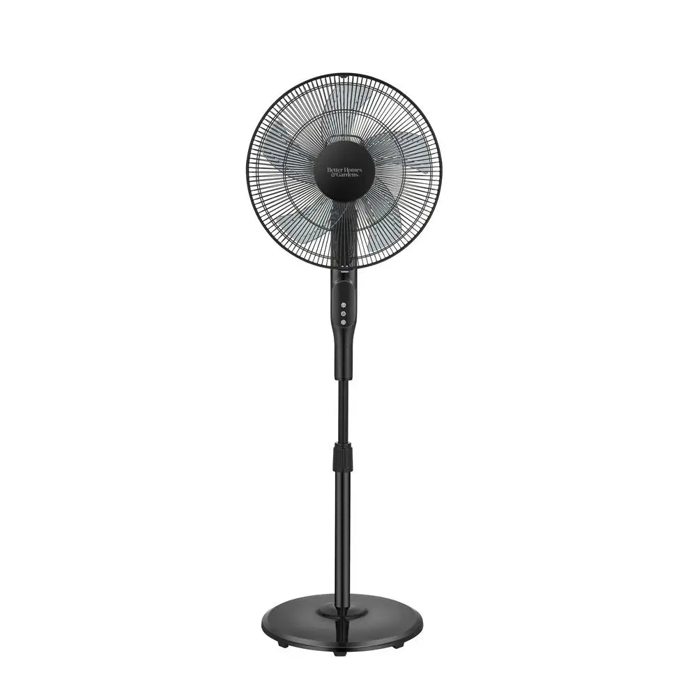 16 Inch 12 Speed Oscillating Pedestal Fan Remote Control Adjustable Height Programmable Timer Indoor Cooling Free Standing