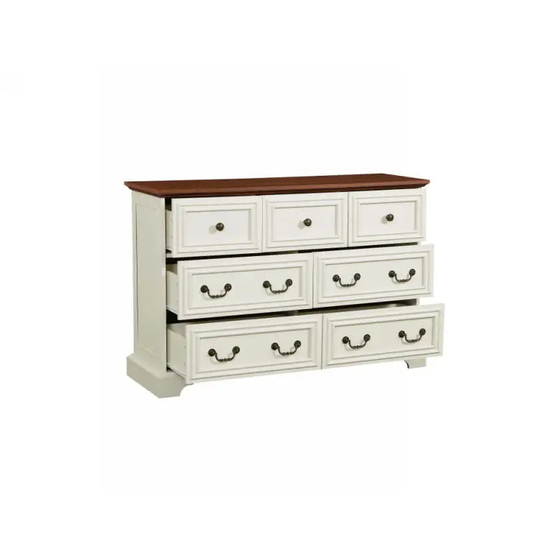 Farmhouse 7 Drawers Dresser for Bedroom Rustic Chest of Drawers with Natural Texture Vintage Design Storage