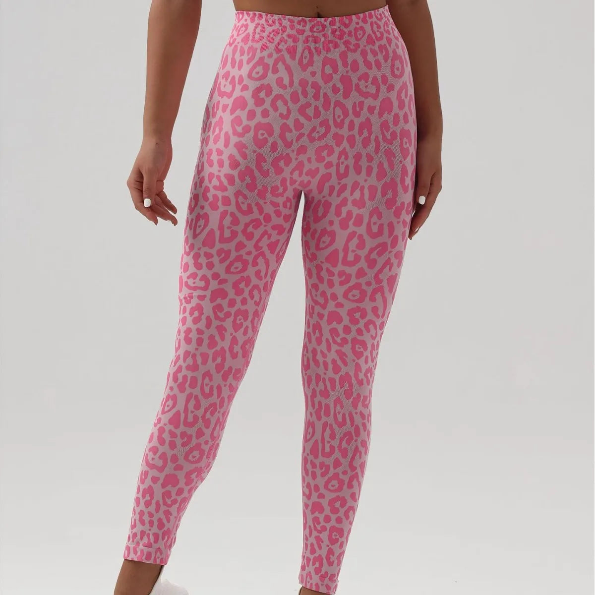 US Local Leopard Butt Lifting V Back Leggings For Women's High Waisted Tummy Control Workout Leggings Ultra Soft Yoga Pant