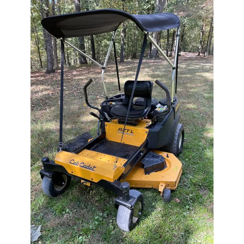Sun Shade Canopy in Black for Zero Turn Lawn Mower - Fits Kubota, Bad Boy, Cub Cadet, Troy-Bilt & Others - Reduce Heat and Glare