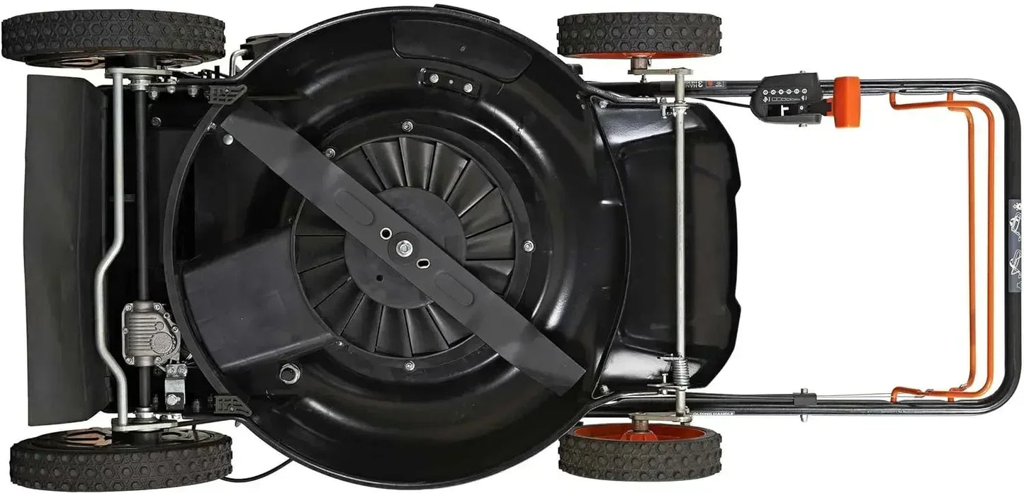 22 in 201cc Select PACE 6 Speed CVT High Wheel RWD 3-in-1 Gas Walk Behind Self Propelled Lawn Mower, Black