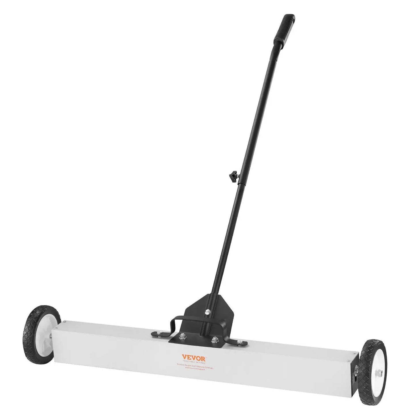 55 Lbs Rolling Magnetic Sweeper with 24 Inch Magnet and Telescoping Handle for Workshop Garage Yard Metal Debris Cleanup