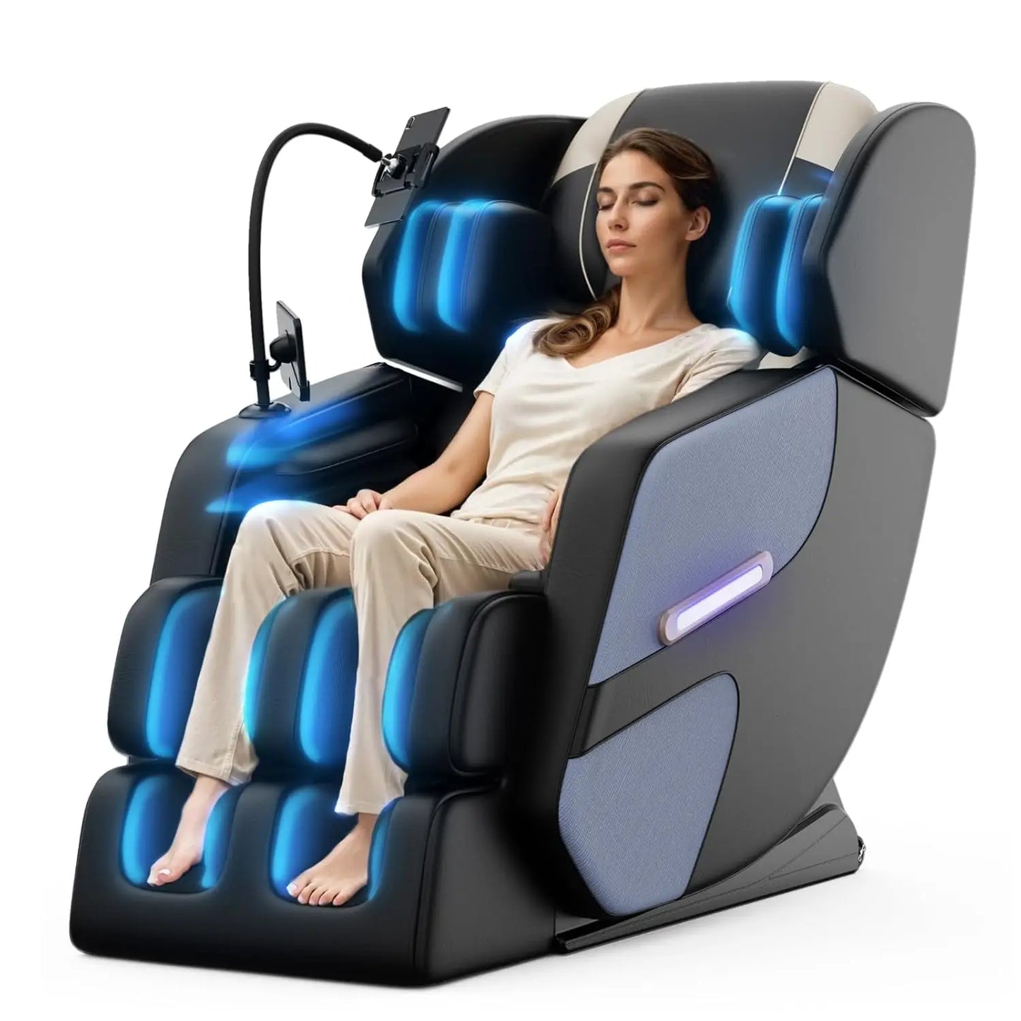 Massage Chairs Full Body, Zero Gravity Massage Chairs with Auto Modes, Airbag Massage, 6 Fix Point Rollers, Foot, Customized