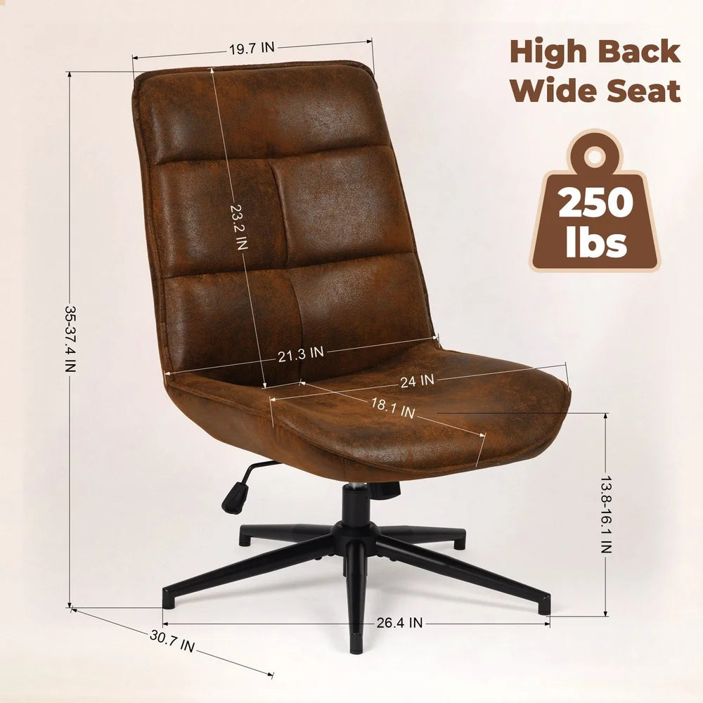 Adjustable Office Chair with 15° Tilt Comfortable Swivel Seat Modern Design Home and Office Use