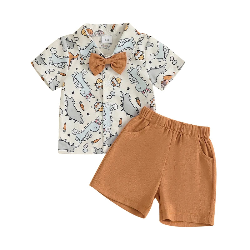 Toddler Boy Spring Outfit Sleeveless Bunny Carrot Print Tank Top with Drawstring Waist Shorts Set for Summer Fun