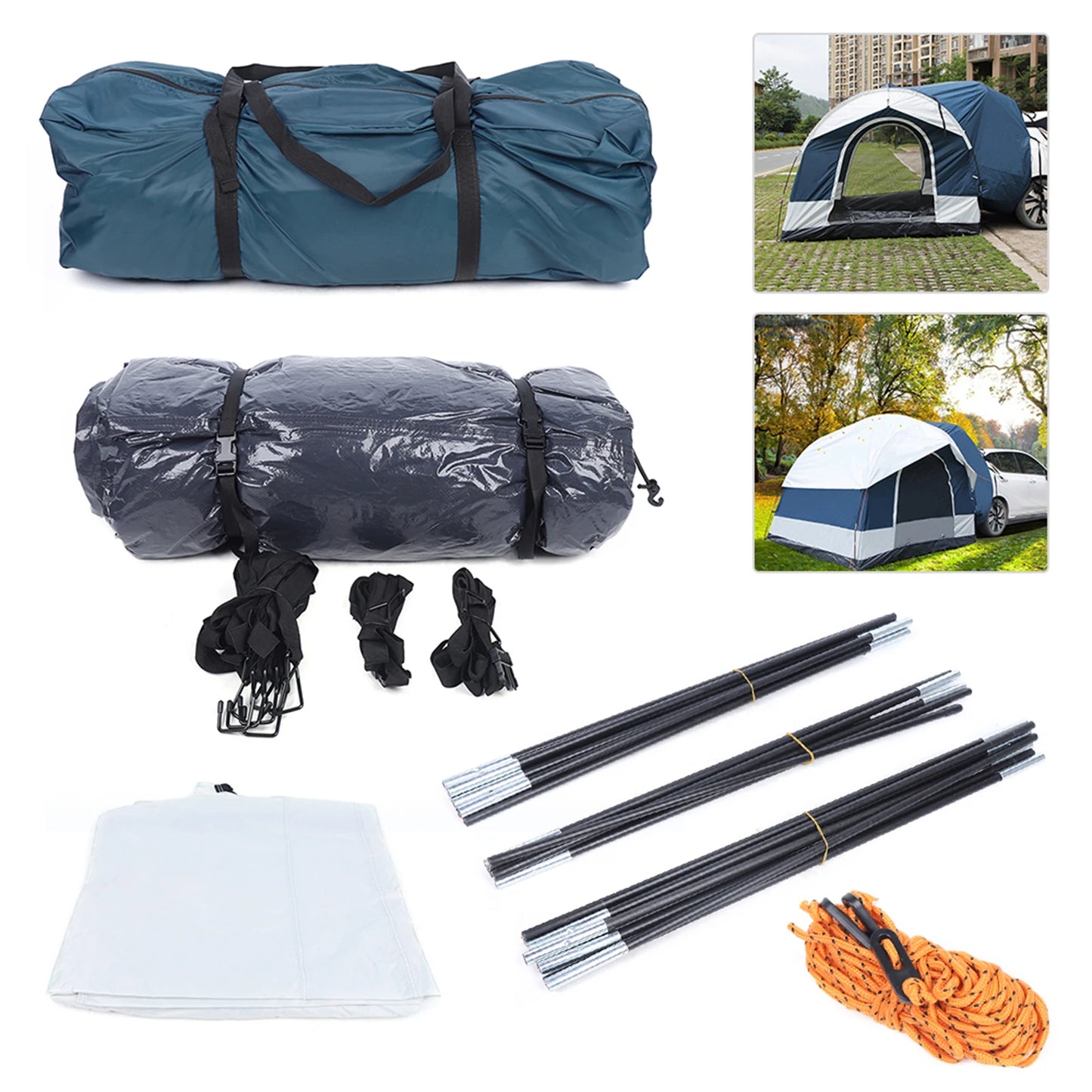 4 Person Universal SUV Car Tent Travel Camping Tailgate Shelter Awning Rooftop Outdoor Sunshade For Canopy Car Vehicle Shelter