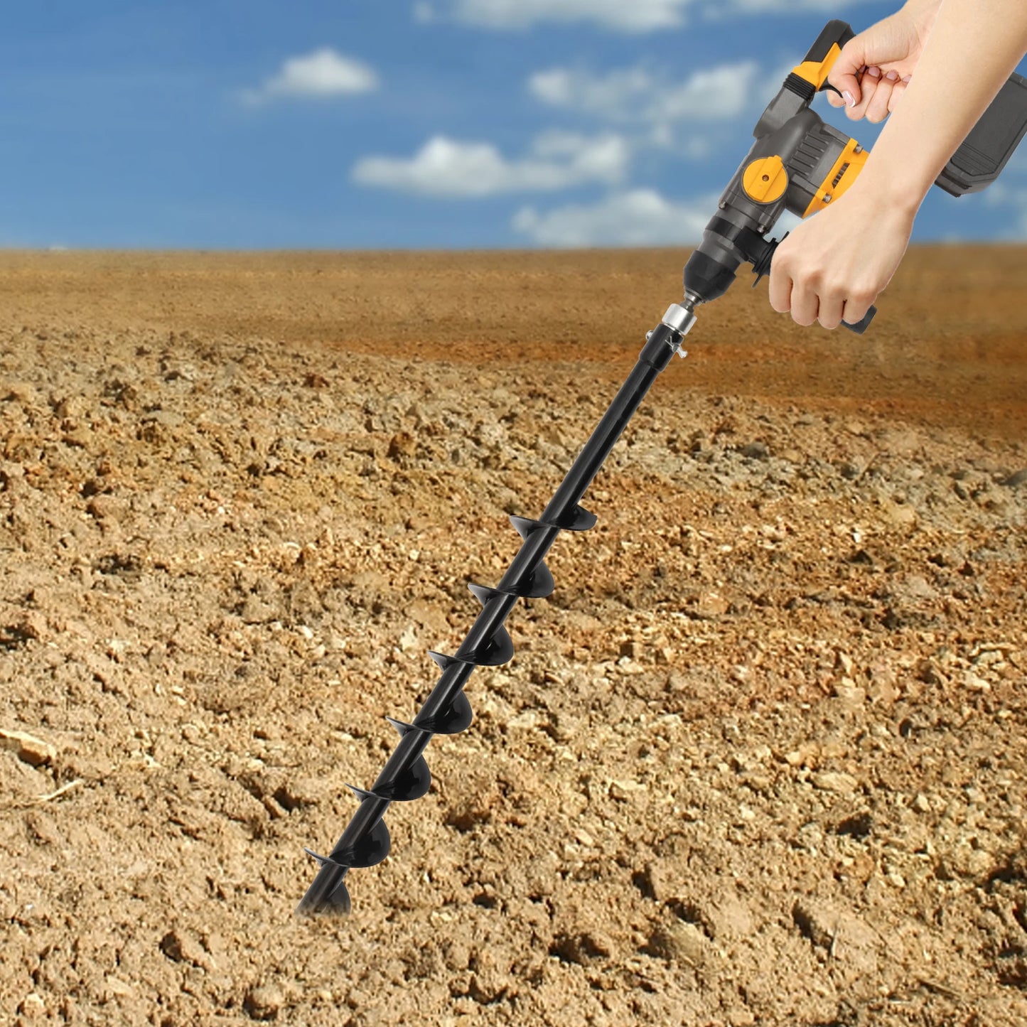Cordless Rotary Hammer Drill brushless Gas Powered Post Hole Digger for Drilling