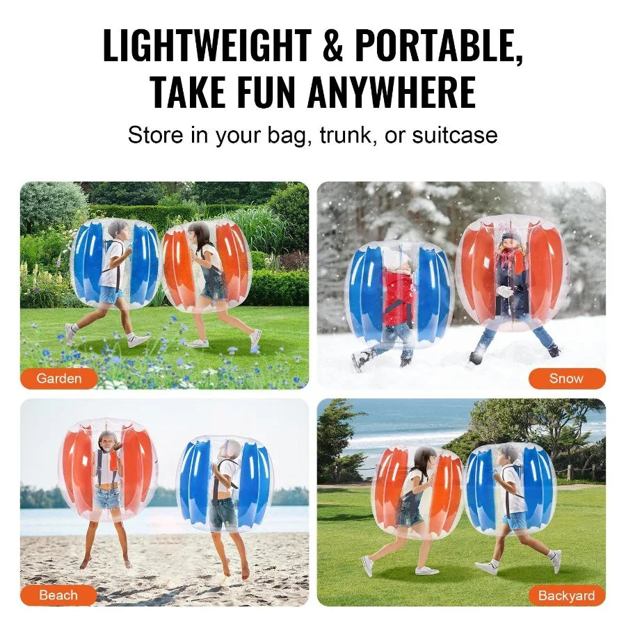 Inflatable Bumper Balls 2Pack 3FT 0.9M Body Sumo Zorb Balls for Teens Durable PVC Human Hamster Bubble Balls for Outdoor Team