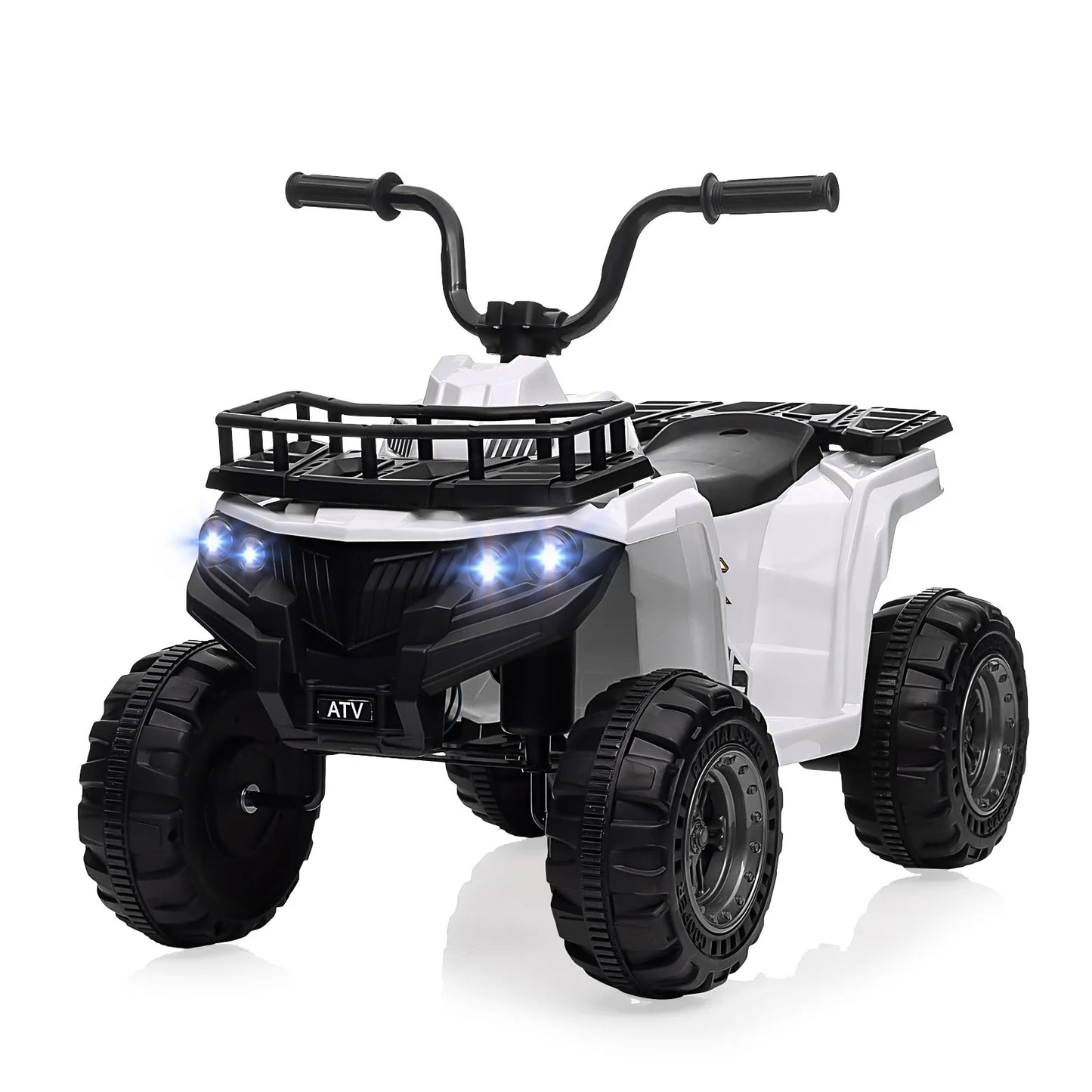12V Kids Ride On Electric ATV, Ride Car Toy with Bluetooth Audio,High/Low Speed, LED Headlights, Battery Indicator & Radio