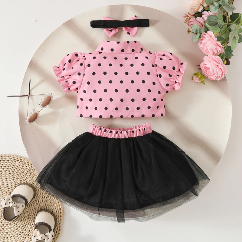 Toddler Girls 2-piece Set Floral Print Top with Ruffle Shorts and Matching Headband Summer Outfit for Baby Girls
