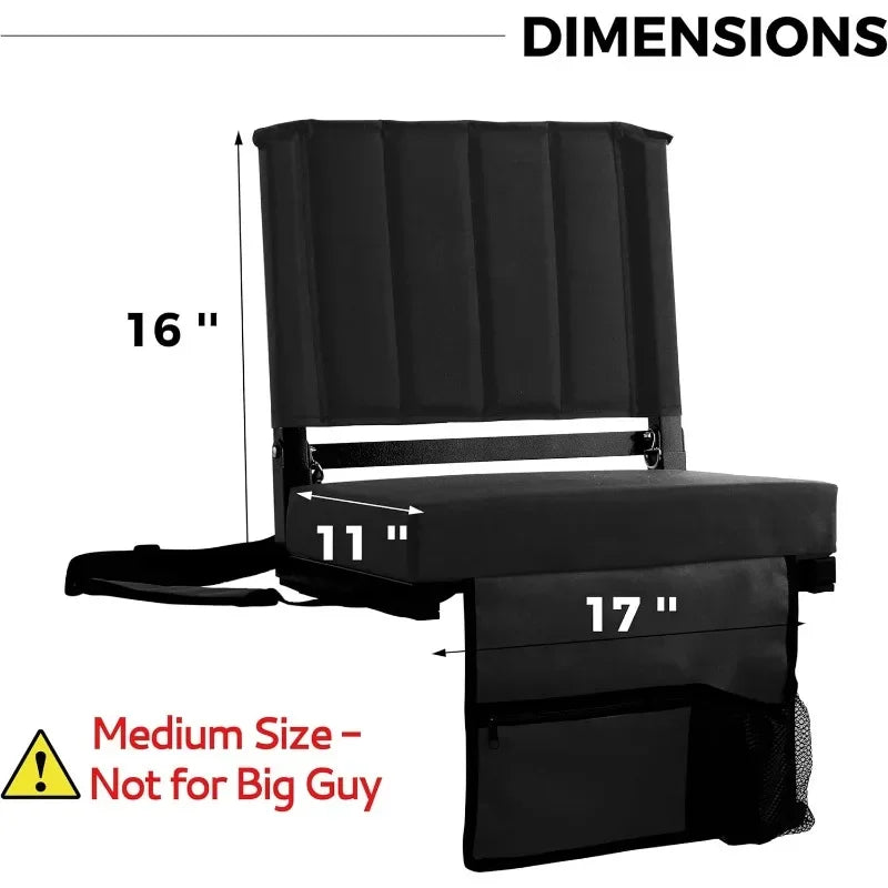 Hot Sale.Stadium Seats with Back Support Bleacher Chairs with Back,Cushion Thick Padded Bleacher Seats Includes Shoulder Strap