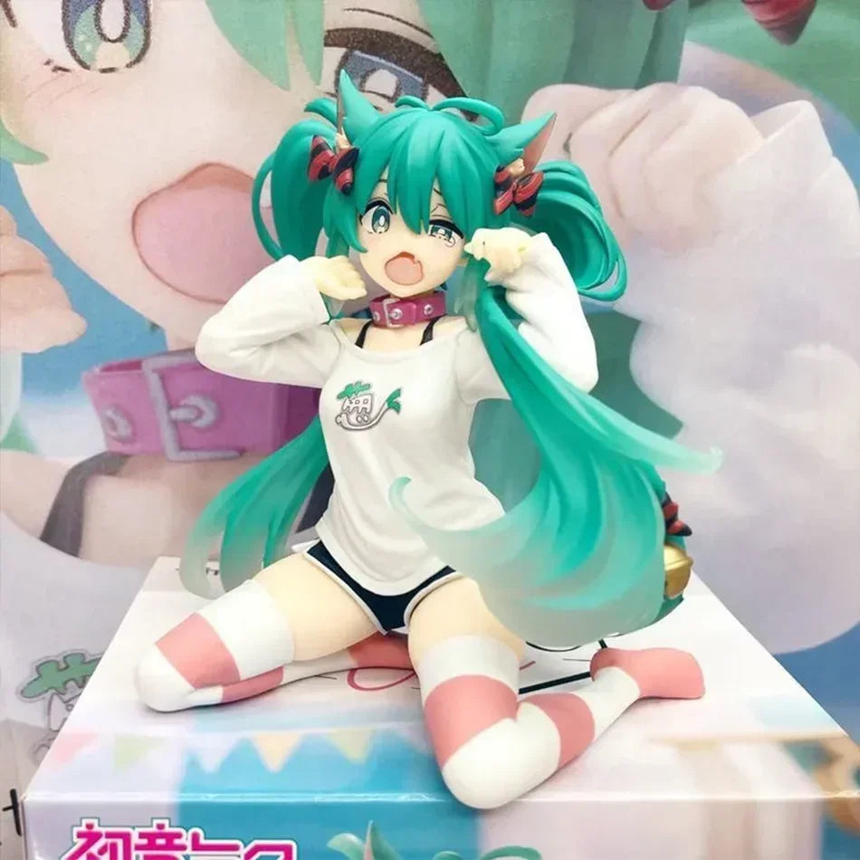 In Stock Hatsune Miku Nekomimi T-Shirt Ver. Vocaloid Collectible Anime Figure Model Toys