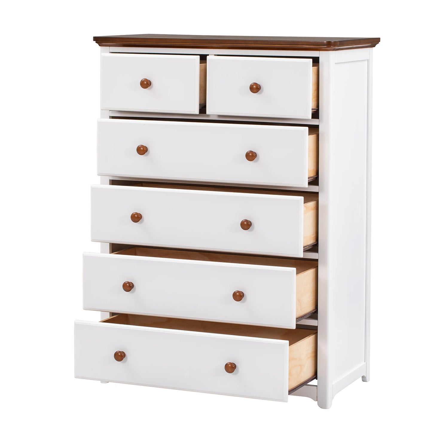 Wooden Chest With 6 Drawers Wood Rustic Tall Chset Storage Cabinet Dressers Organizer For Bedroom Hallway Living Room