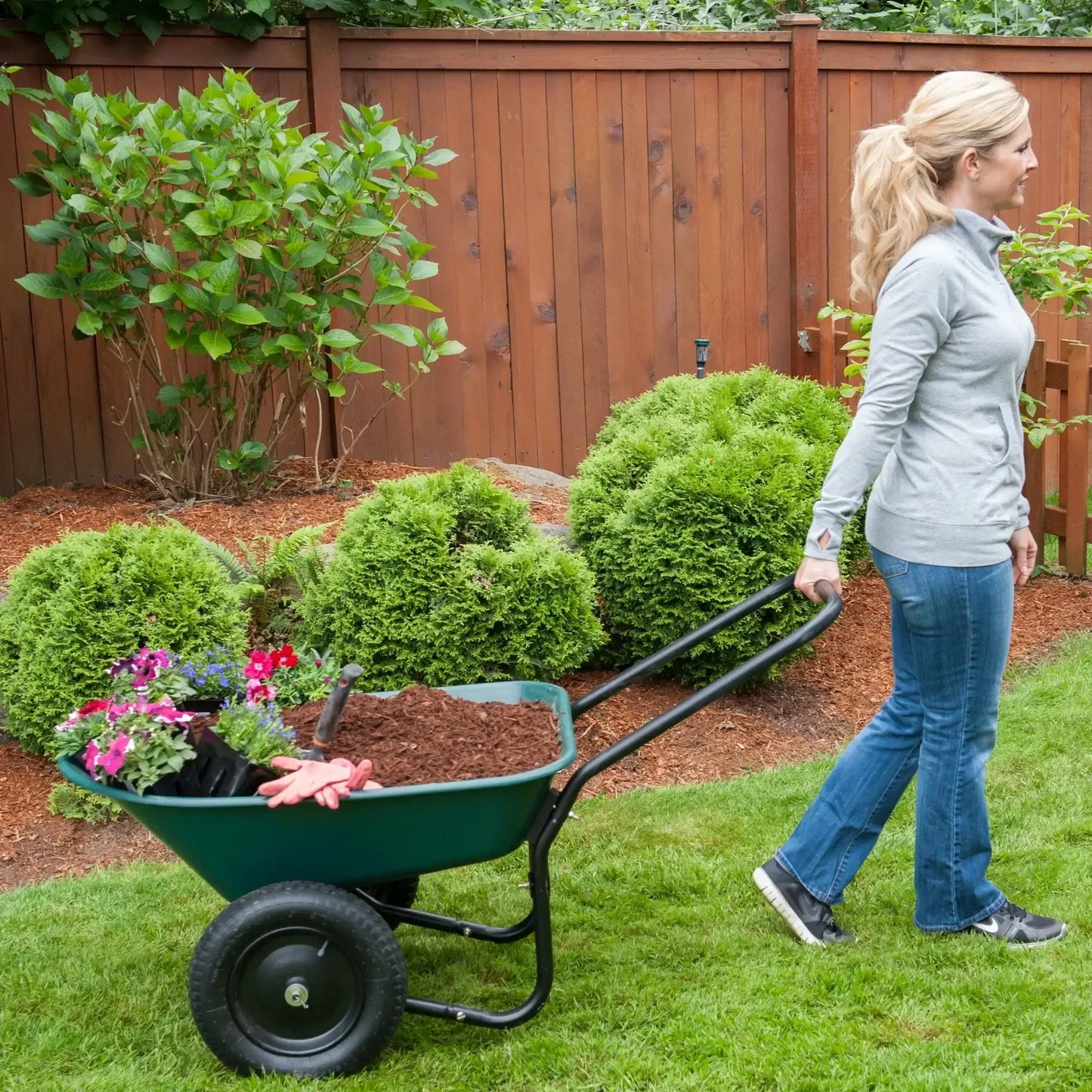 Yard Rover 2 Tire Wheelbarrow, 300 lb Capacity