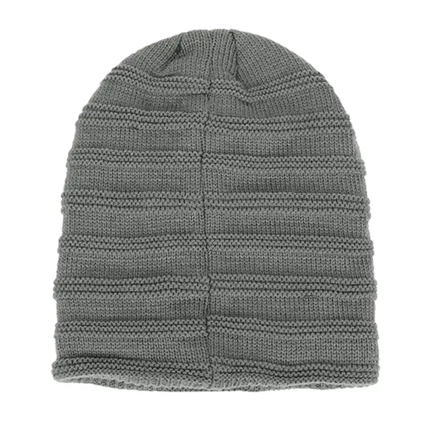 Men's Winter Warm Fleece Knitted Hat Outdoor Pullover Cap - Stay Cozy and Stylish in the Cold!