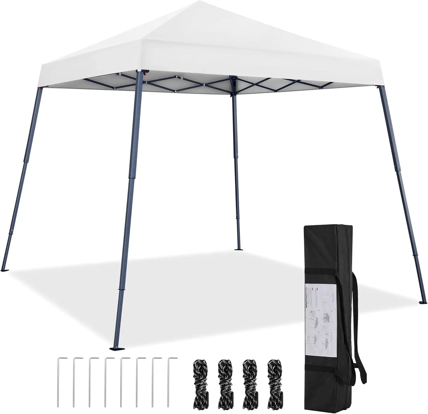 Pop Up Canopy, 10x10 Slant Leg Easy Outdoor Canopy Tent, Folding Portable Instant Shelter Tent with Backpack