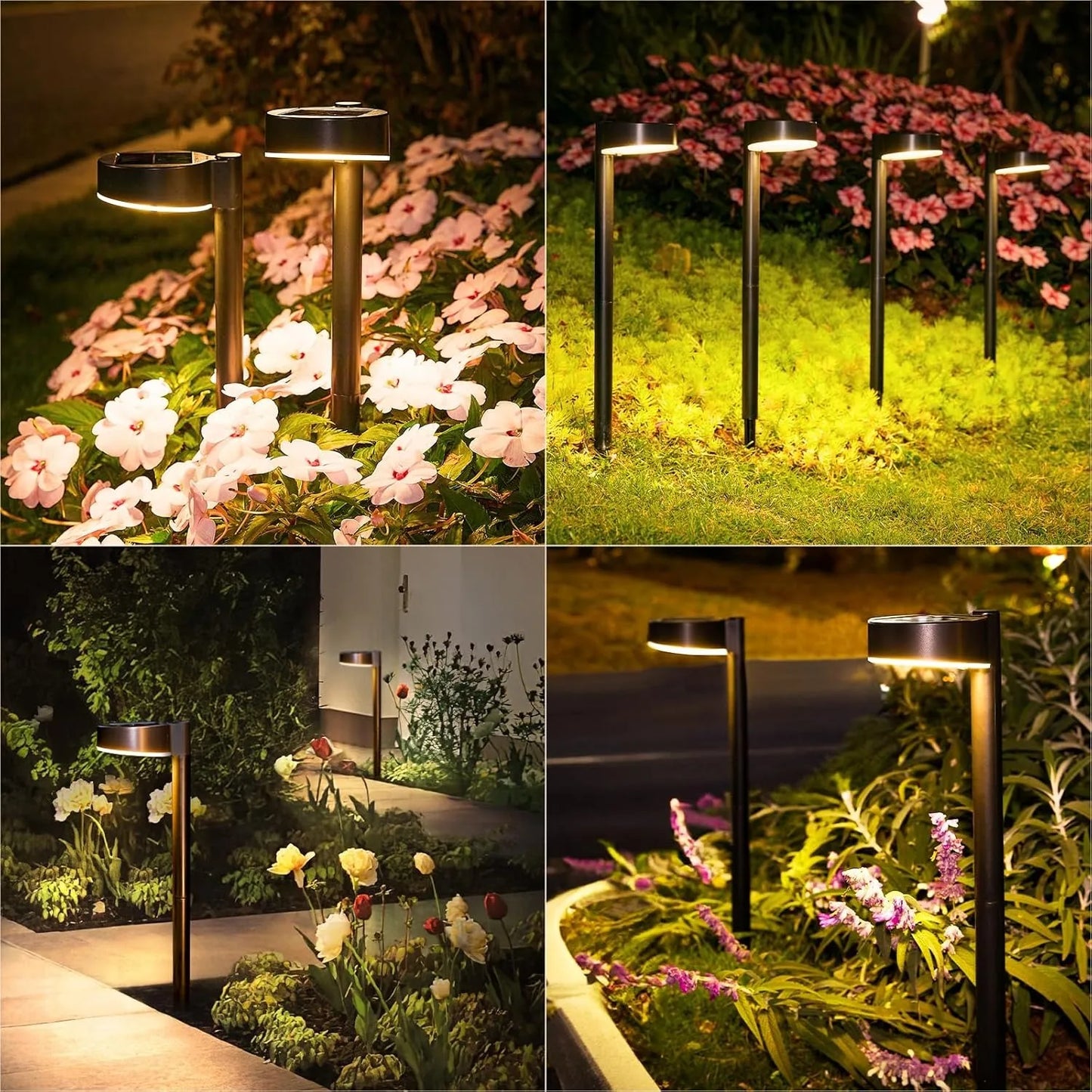 2/4/8 Pack Solar Pathway Lights Outdoor, Bright 12 LED Solar Lights Outdoor for Yard, for Outside Walkway Patio Path Driveway