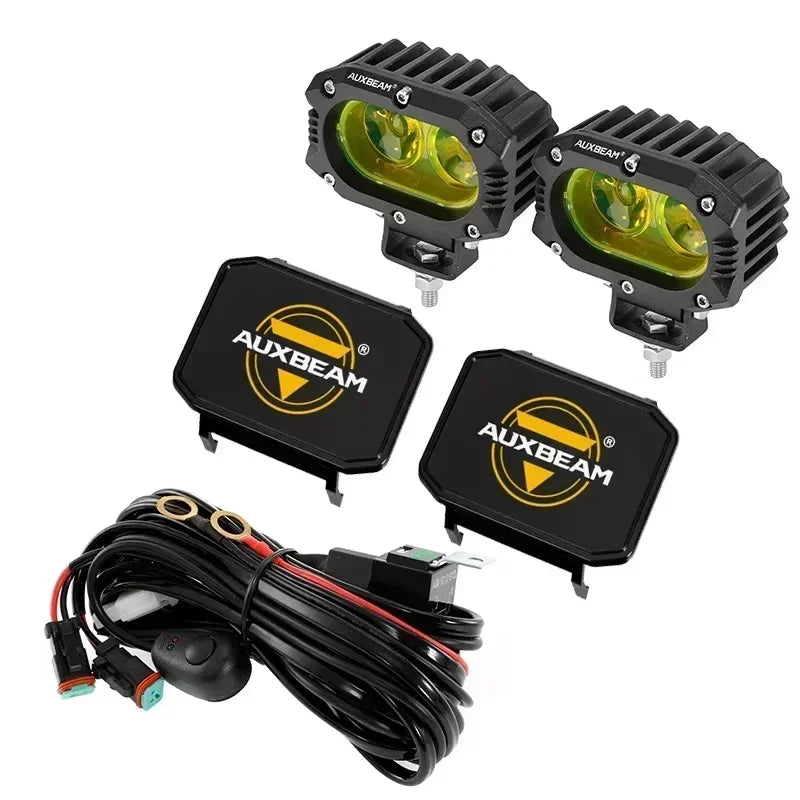 AUXBEAM 4 inch 60W LED Work Light LED Pod Driving Lamp 3000K/6500K Spot Light IP67 for Offroad Truck SUV 4WD ATV R4 SERIES