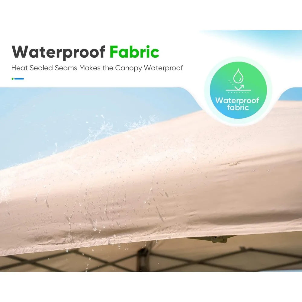 10'x20' Pop up Canopy Tent with Netting, Instant Screened House Tent Outdoor Party Event Gazebo Shelter- Waterproof & 6 Sand Ba