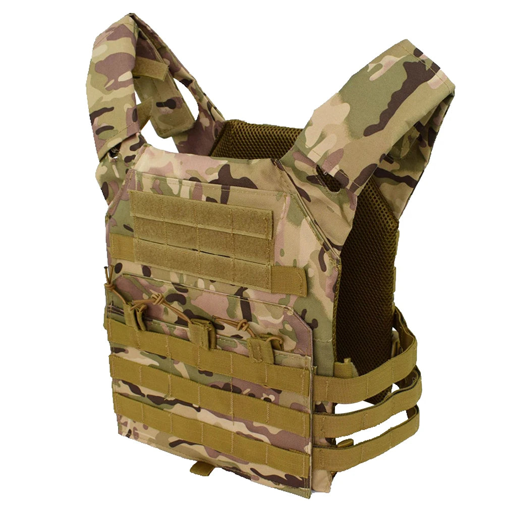 Nylon Tactical Vest Body Armor Hunting Carrier Airsoft Accessories CS Combat MOLLE Camo Military Army Vest for Outdoor Hunting
