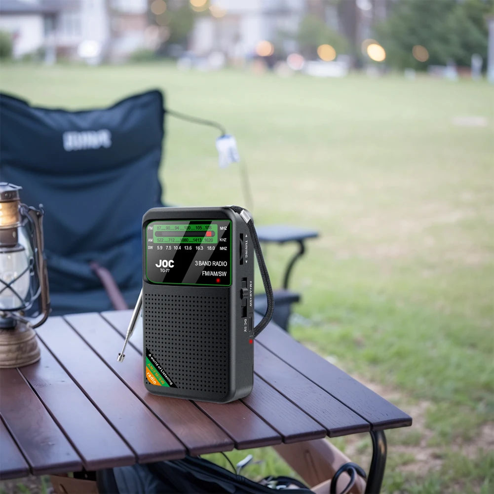 Portable Mini Full Band Radio Best Reception FM AM SW Radio Rechargeable Emergency Pocket Radio Built-in Speaker
