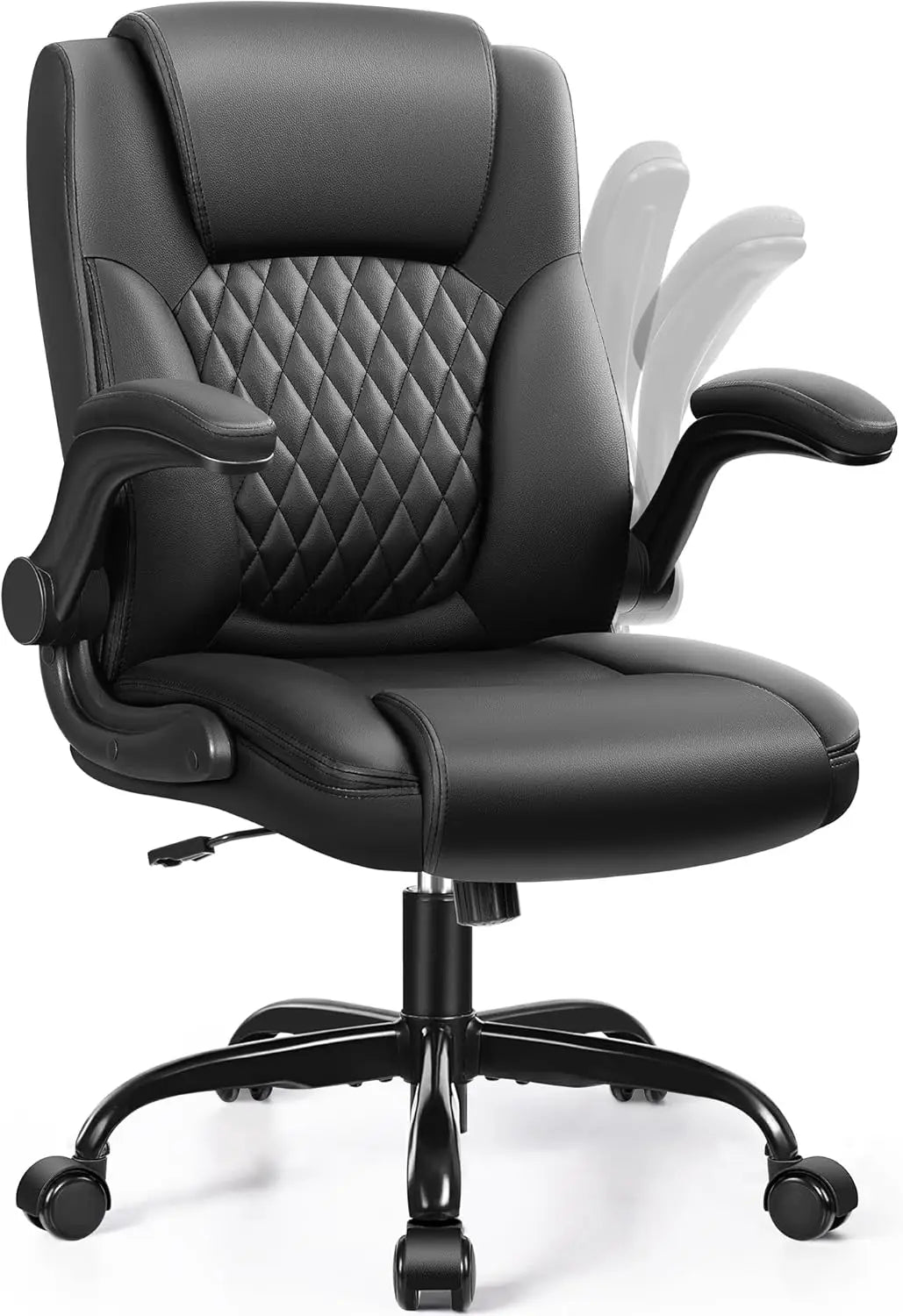 PU Leather Office Chair, Computer Desk Chairs, Ergonomic Back Support, 360 ° Swivel Free,Small Gaming Chair with Wheels