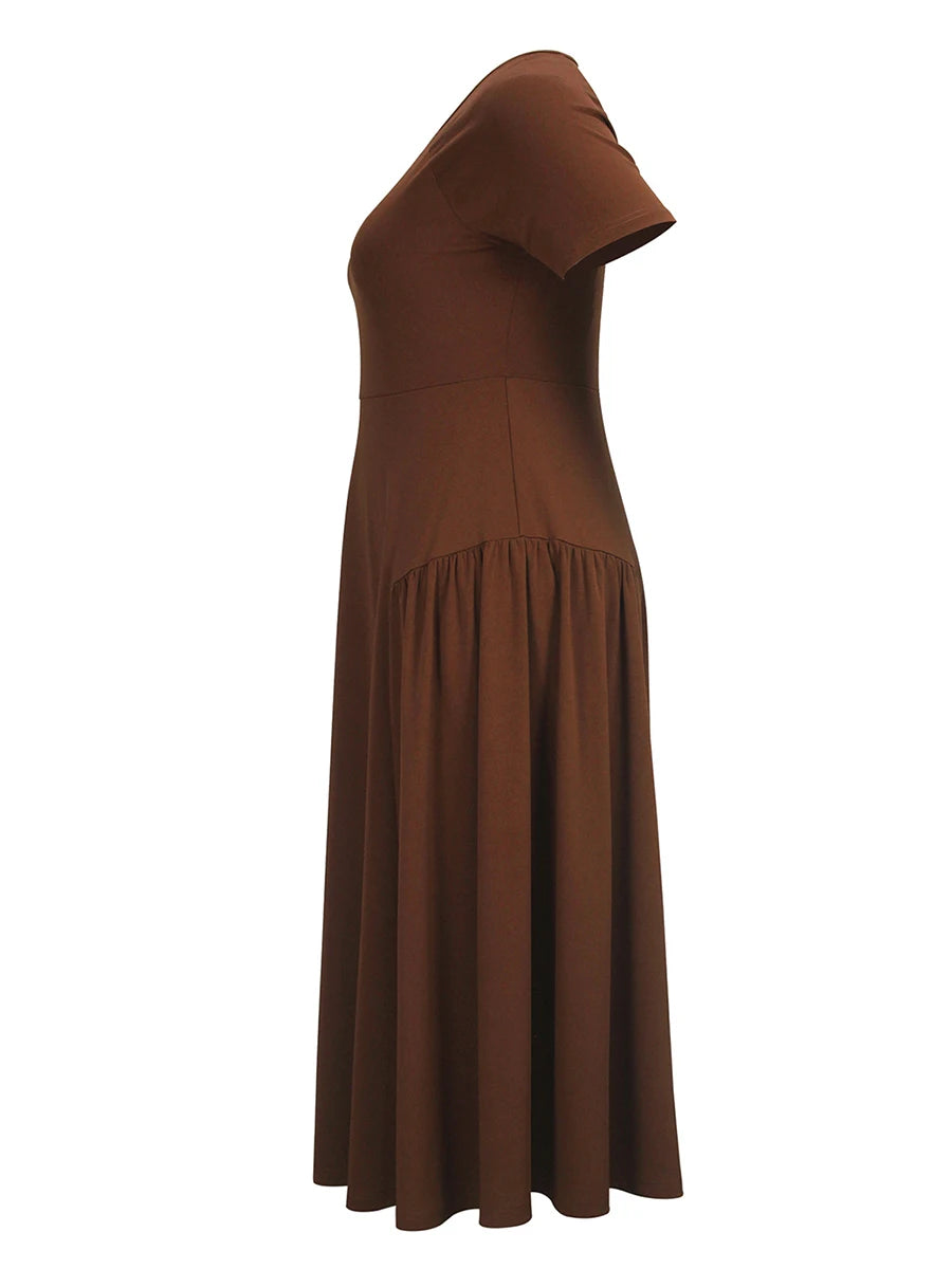 Women s Plus Size Maxi Dress with Floral Print and Off-Shoulder Design Ruffle Detail and Elastic Waist for Comfort