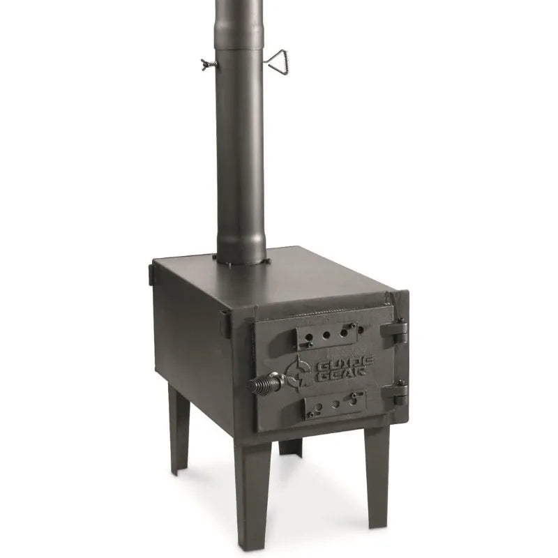 Outdoor Wood Burning Stove, Portable with Chimney Pipe for Cooking, Camping, Tent, Hiking, Fishing, Backpacking