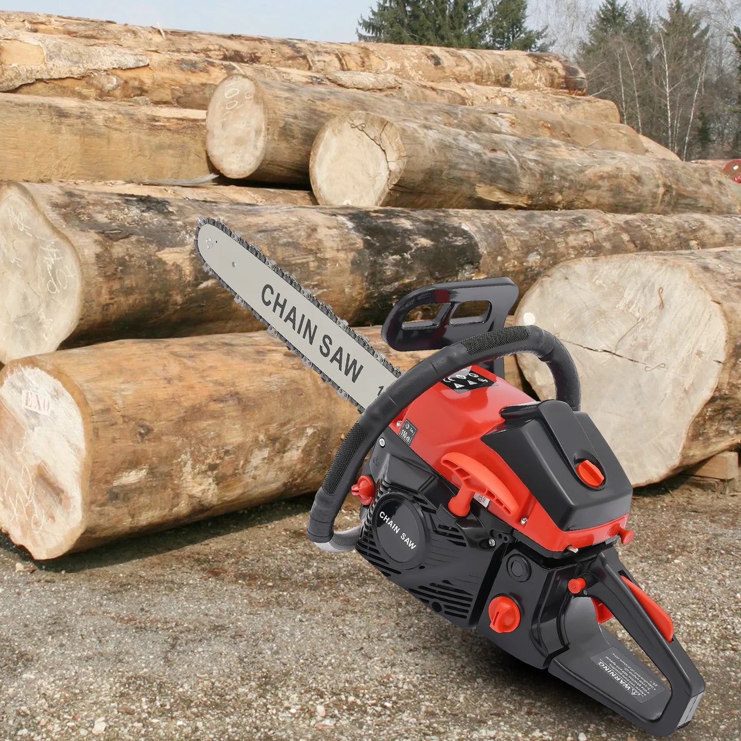 18 Inch Gasoline Chainsaw 58cc Handheld Cordless Gasoline Chainsaw 2-Stroke, Used For Logging Trees And Forests At 2800-11000rpm