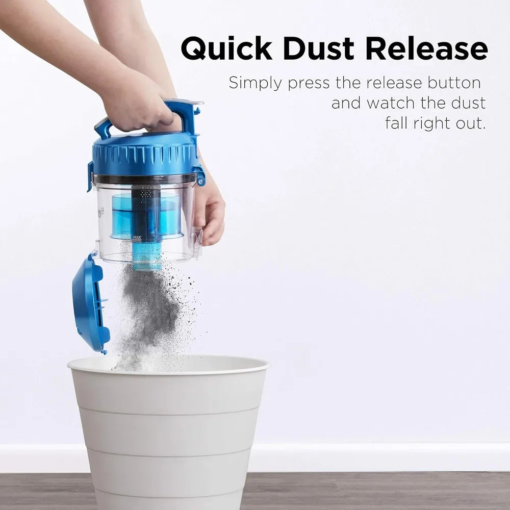 WhirlWind Bagless Canister 2.5L Vacuum Cleaner, Lightweight Vac for Carpets and Hard Floors, NEN110A, Blue